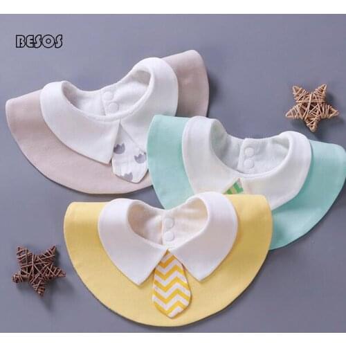 Safe Without Fluorescent Agent Baby Saliva Towel Bib Cotton Baby Meal Pocket Newborn Waterproof 360 Degree Rotation B0102M