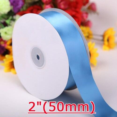 [IuBuFiGo] 2"(50mm) Single Face Satin fita Ribbon Wedding Ribbon 100yard/roll