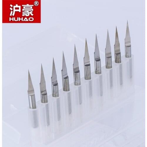 10pcs/lot 3.175mm CNC Router bit degree 10 15 20 Engraving Bits end mill carbide 0.1-0.4mm milling cutter Machine Accessories