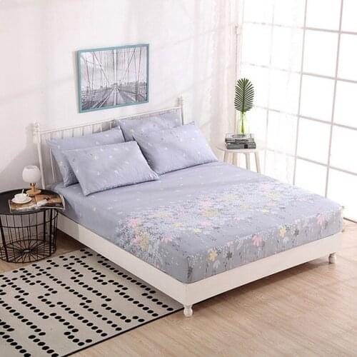 Beauty Floral Mattress Cover for Bed Quilted Fitted Sheet for Single Double Bed XF861-2 (Support Dropshipping)