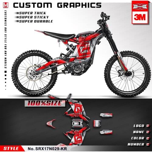 KUNGFU GRAPHICS Enduro Stickers Vinyl Wraps for Sur-Ron Light Bee S/X Electric Bike, Customizable
