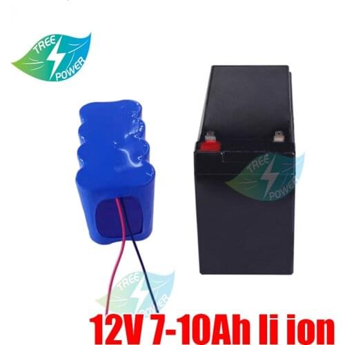 12V 7Ah 8Ah 10Ah Lithium-ion Rechargeable Battery Pack With Build In BMS For Toy LED Light FIsh Finder Sonar