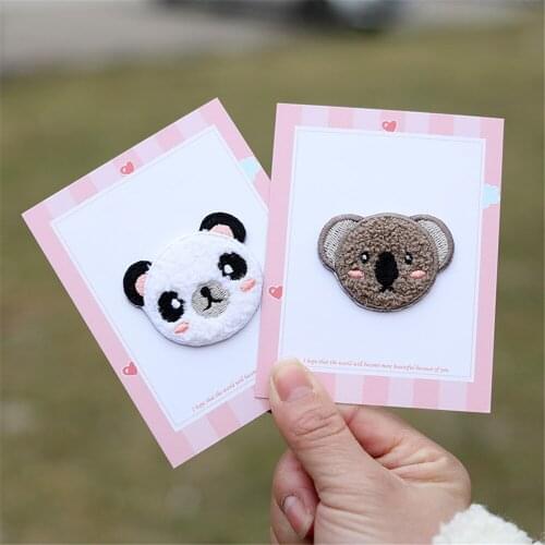 Maxsin 1 Pc High Quality Embroidery Cute Panda Koala Sticker Cartoon Animal Patch Iron On Clothes Decorative DIY Applique