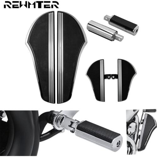 Motorcycle F+R Driver Passenger Floorboards Higway Foot Pegs Rest Set For Harley Touring Dyna Softail FLD FL Street Road Glide