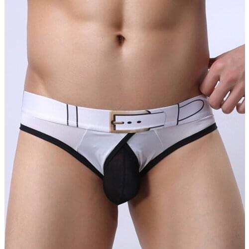 * Item Description: Men Fashion Printing Comfortable Breathable Sexy Ice Silk MenS Briefs Underwear Underpants