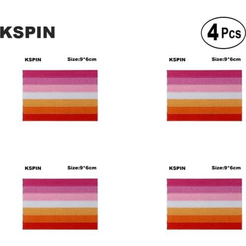 9*6cm Sun Set pride Embroidery Patches Iron on Saw on Transfer patches Sewing Applications for Clothes in Home&Garden