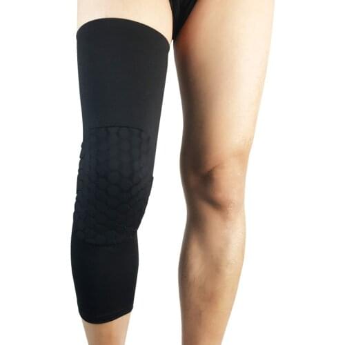 Knee Pads Antislip Basketball Leg Knee Guard Pad Long Sleeve Protector Gear Sports Injury Protect Honeycomb Pad Crashproof Hot
