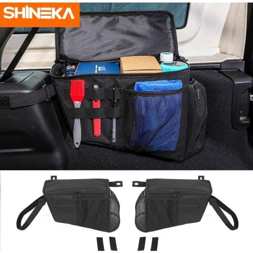 SHINEKA Interior Organizer for Jeep Wrangler 2018+ 4 Doors Trunk Side Storage Bag For Jeep Wrangler JL JLU 2018 2019 2020