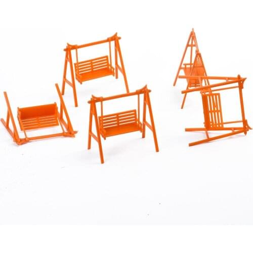 5x Plastic Swing Chair Dollhouse Miniature Furniture Toy Decor OO Scale 1:75