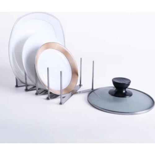 Pot Lid Dish Holder Rack Steamer Shelf Tray Cookware Kitchen Accessories Adjustable Length Stainless Steel