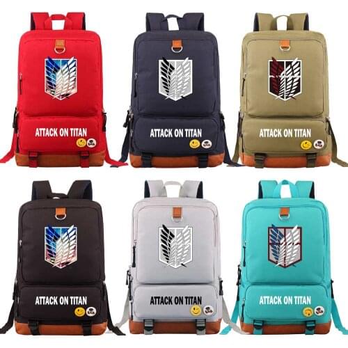 Christmas Cartoon Anime Wings Attack On Titan Boy Girl Book School Bag Women Bagpack Teenagers Schoolbags Men Student Backpack