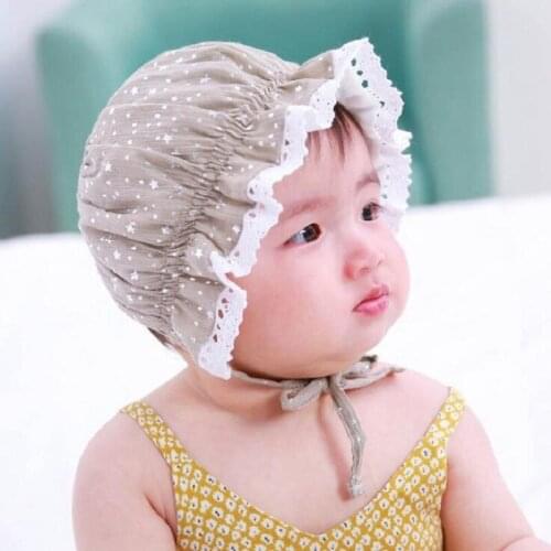Cute Baby Bonnet Sunbonnet Shining Star Printed Infant Toddler Cotton Sunhat Photography Prop Newborn Hat Birthday Gifts