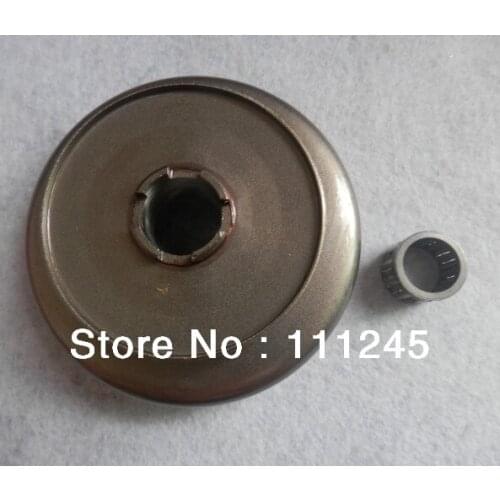 SPUR SPROCKET W/ BEARING 3/8" x 7T FOR SAWS 61 66 162 222 266 268 272 JONSERED 625 630 670 CLUTCH DRUM REPL.OREGON P/N 32057