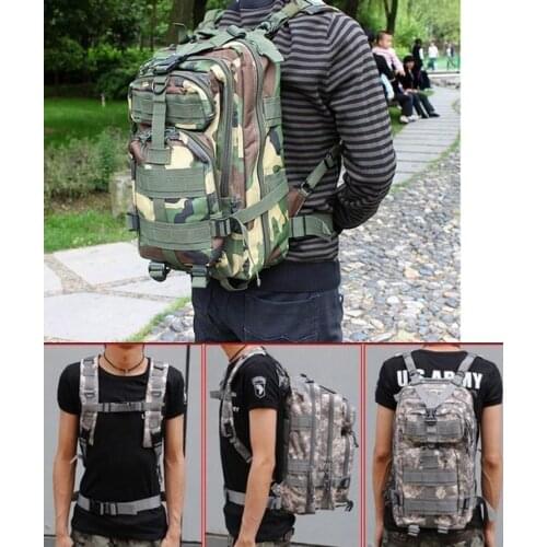 Outside climb mountaineering bag ride attack backpack tactical submachine bag Camouflage double-shoulder