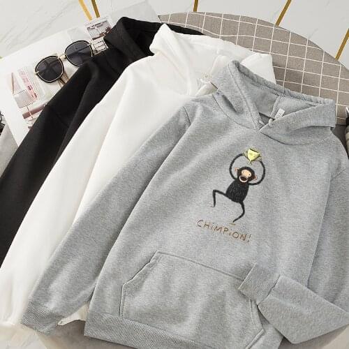 Harajuku Vintage Hoodies Women Fun Ulzzang Cartoon Printed Loose Korean Hooded Sweatshirt Streetwear Warm Long Sleeve Pullovers