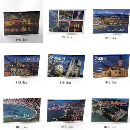 1PC Croatia Tin Paper Refrigerator Magnet Kids gift Souvenir Home Decoration Paper Fridge Magnet