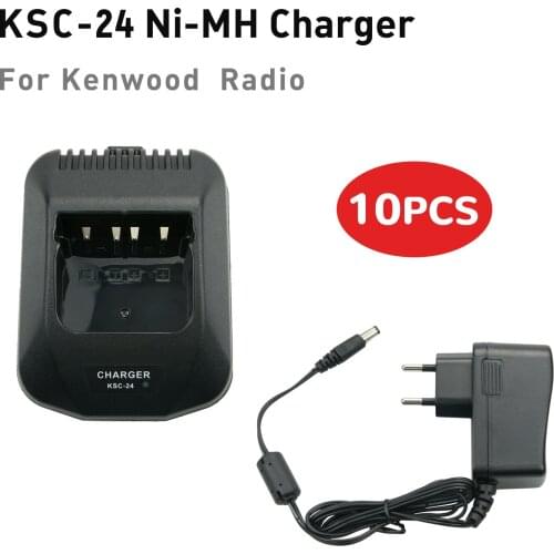 10Pcs KSC-24 Charger for Kenwood Radio TK-272 TK-280 TK-290 TK-360 TK-370 TK-372 TK-380 TK-390 TK-480 TK-481 TH-K2E TH-K4E