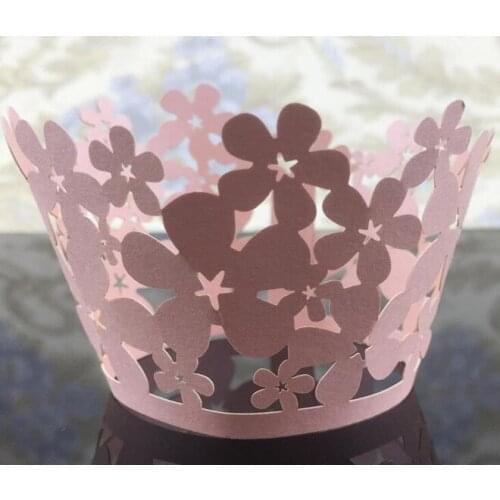 100PCS/LOT Lace Cupcake Wrappers Flower Design Originality Cup Decoration Party Gift