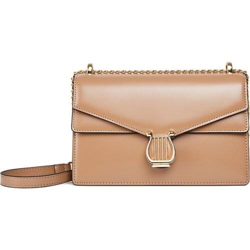 2021 Leather Womens Chain Cowhide Small Square Leather Messenger Single Shoulder Organ Bag Luxury Handbags Women Bags Designer