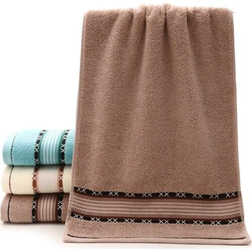 34*76cm Cotton Absorbent Solid Color Soft Comfortable Top Grade Men Women Family Bathroom Hand Towel