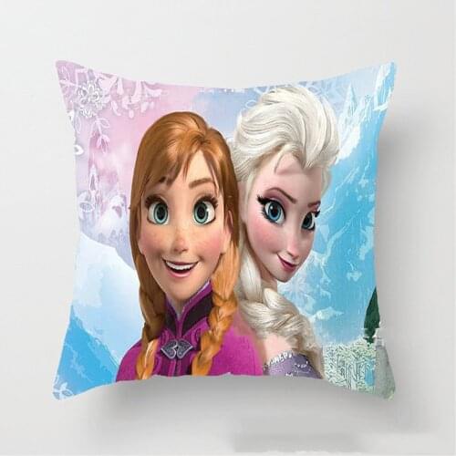 45*45cm frozen Cushion Cover PillowCase Printed Decorative Pillowcases Short Plush Pillow Covers for sofa Chair for lady gift