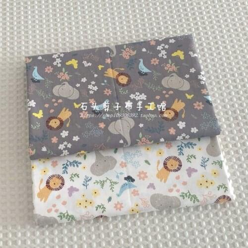 50*160cm Little Lion Cartoon Pure Cotton Twill Printed Fabric Bedding Sheet Pillowcase Handmade DIY Fabric