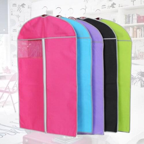 6 Pieces Thickened Non-woven Clothing Dust Cover Clothes Pants Storage Bag Wardrobe Dustproof Coat Suit Cover Hanging Suit Bag