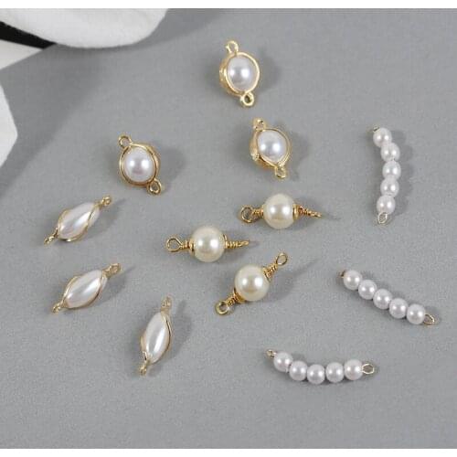 14k gold pearl connecting accessories necklace bracelet pendant diy handmade chain earrings ear jewelry material package