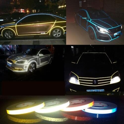 DIY Auto Stickers Reflective Luminous Tape Bike Motorbike Truck Night Light Shining Warning Adhesive Glow Paper Car Accessories