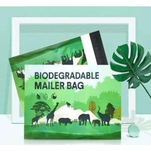 50Pcs/Lots Eco Courier Bag Pouch Bags 100% D2W Biodegradable Express Bag Waterproof Self-Seal Clothing Mailer Postal Bags