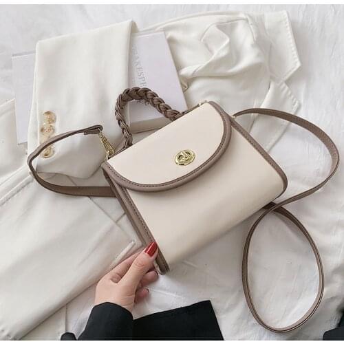 European and American Messenger Bag 2021 New Fashion Ladies Luxury Simple Small Square Bag Western Style Shoulder Bag Autumn