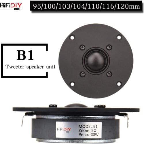 HIFIDIY LIVE 4~4.5 Inch Tweeter Speaker Unit Black Silk membrane 4/8OHM 30W ATreble Loudspeaker B1-95/100/103/104/108/110/116mm