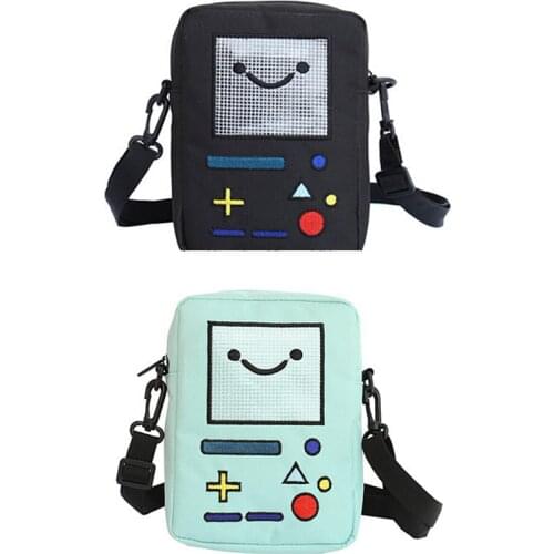 HKSNG Women Casual Shoulder Bag Cute Girls Mini Nylon Robot Phone Purse Messenger Funny Kawaii Crossbody Bags