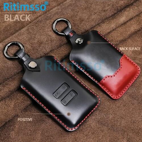 Leather Car Key Case Cover for Renault Fluence Duster Megane Kadjar Clio Koleos Scenic Sandero Car Styling Key Chain