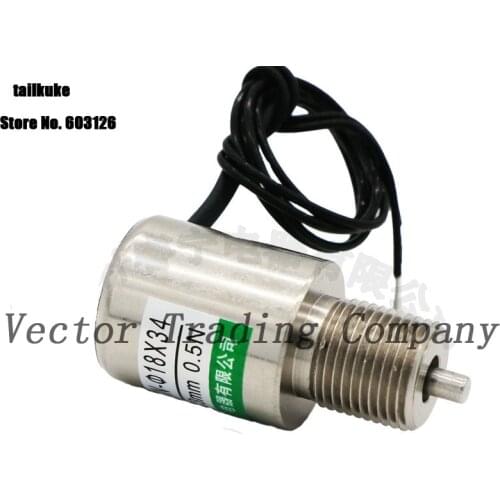 DC Round Electromagnet Solenoid Tube Type Push Pin Type XRN-18X34