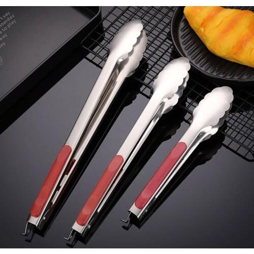 Kitchen Tools BBQ Grilling Tong Salad Serving Food Tong Stainless Steel Tongs Barbecue Cooking Locking Tong Kitchen Utensils