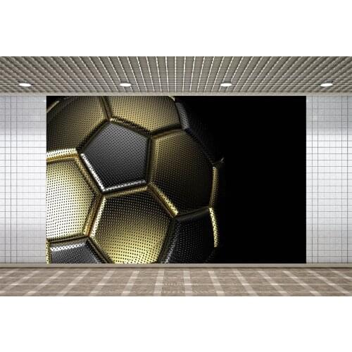 Lyavshi Gold Black Football Baby Shower Backdrop Children Birthday Portrait Photography Background Decor Photo Studio Props