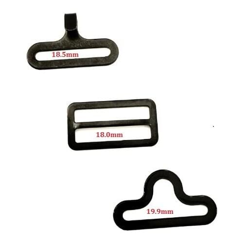 50pcs Metal Adjustable Hardware Necktie Hook Bowtie buckles 19mm