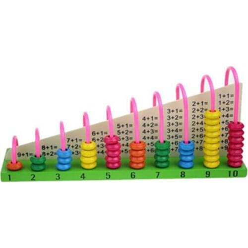 Montessori Toys for Children Early Educational Learning Wooden Toys Abacus Rainbow Bead Math Teaching Aids