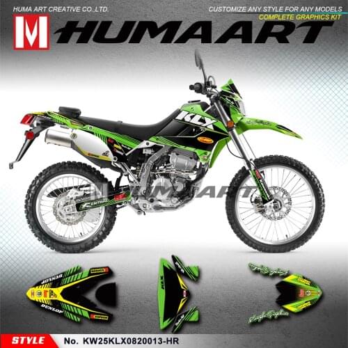 HUMAART Dirt Bike Decals Stickers Vinyl Wraps for KLX 250 S D-Tracker X Final Edition 2008 2009 2010 2011 2012 to 2020