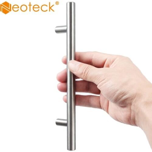 Neoteck 20PCS 7" 200mm Stainless Steel Handles Diameter 10mm Kitchen Door Cabinet T Bar Straight Handle Pull Knobs Hardware