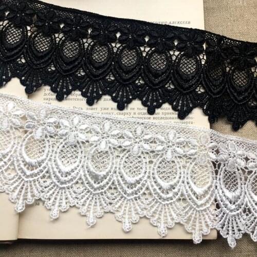 Wide 8CM court flower polyester delicate lace handmade DIY clothing accessories headwear materials