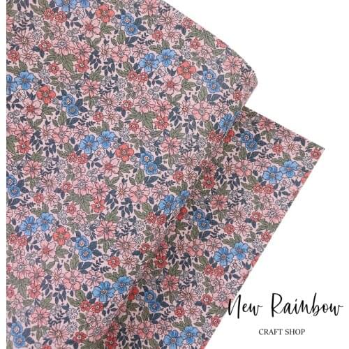New Rainbow 30x138cm/Roll Liberty Elegant Floral Artisan Leatherette Perfect For Making Hair Bows, Baby Shoes, Hairclip, Earring