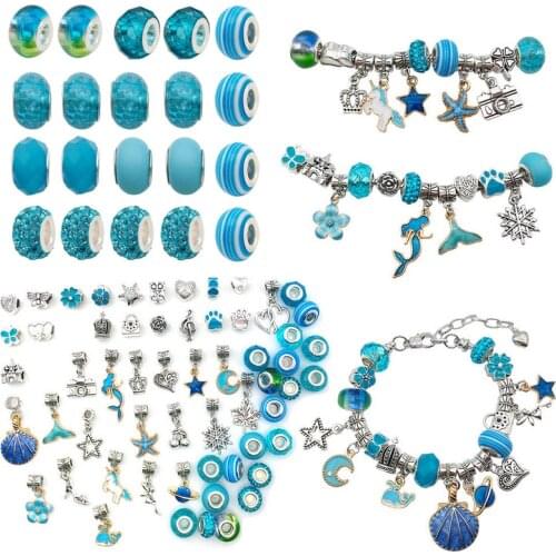 New Arrival Diy Charm Bracelet Set for Gift Party Women Girl Bead Bracelet Diy Jewelry Accessories