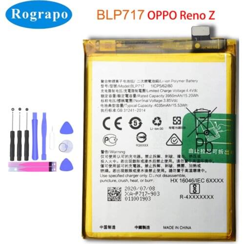 New BLP639 BLP701 BLP717 BLP735 BLP747 BLP755 BLP783 Phone Battery For Oppo Reno Z Reno2 2 Reno3 3 Reno4 4 SE Pro Ace 2 R11 Plus