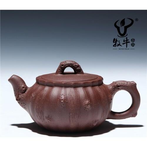 New teapot wholesale Yixing peach purple gold ore sand pile pot 150 ml famous teapot custom