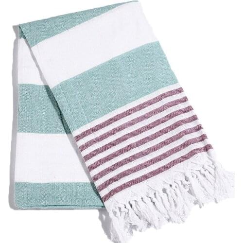 Simple Multicolors Striped Bath Towel Absorbent Quick-Drying Beach Towel Soft Warm Home Hotel Washcloth