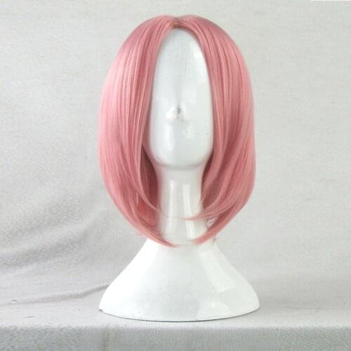 Japanese Anime HARUTO Haruno Sakura Pink Wig Cosplay Hair Sakura Comic-con role play Kusajishi Yachiru Pink wig free shipping