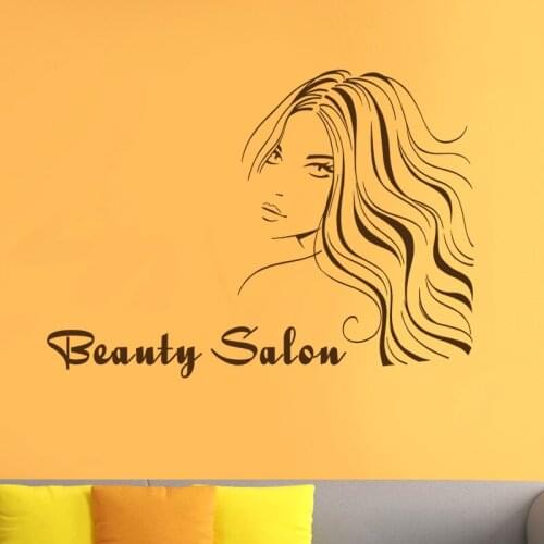Beauty Salon Sticker Hair Salon Wall Decal Barber Shop Scissor Vinyl Window Decals Decor Mural Hairdresser Glass Sticker