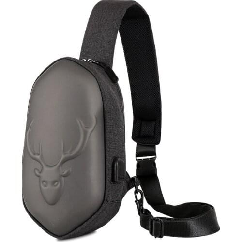 NANCY TINO Mens Shoulder Chest Bags USB Charging Crossbody Bags Male Casual High Quality Travel Messengers Bag